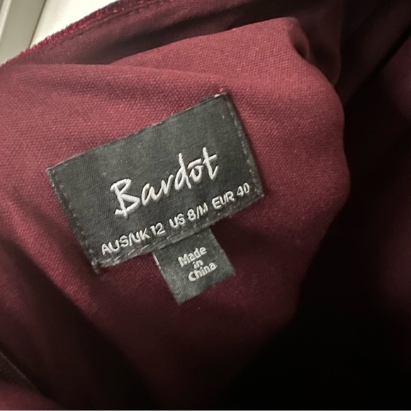 NWOT Bardot Velvet Slip Dress (Wine Red) - size US 8 - Picture 8 of 12
